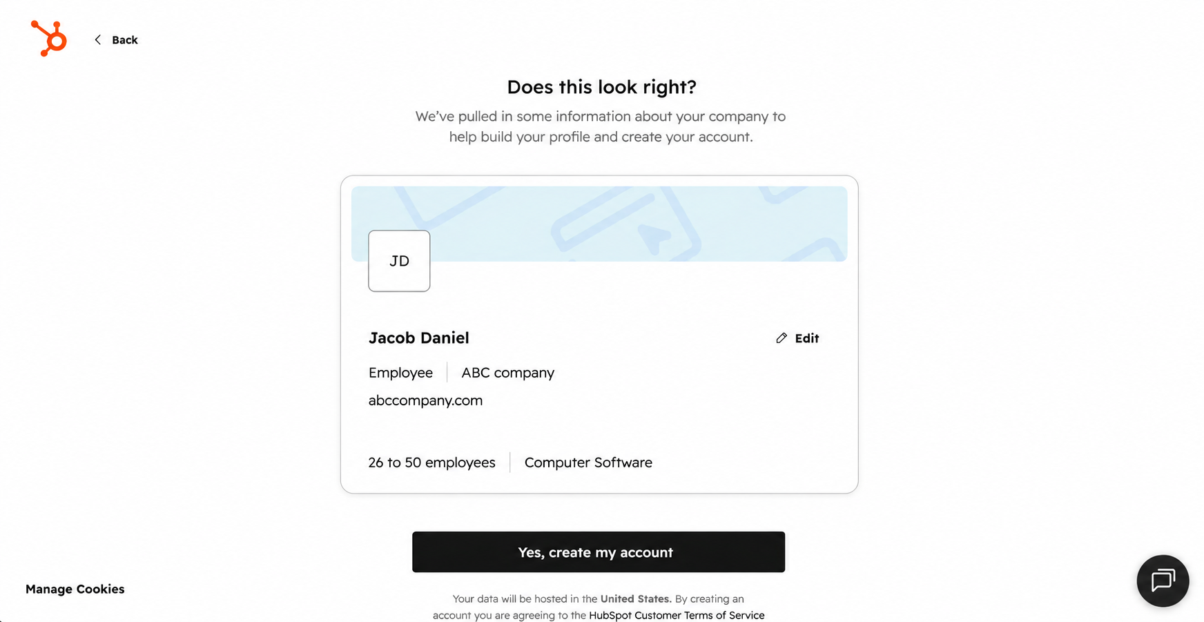Review Company Profile Screenshot
